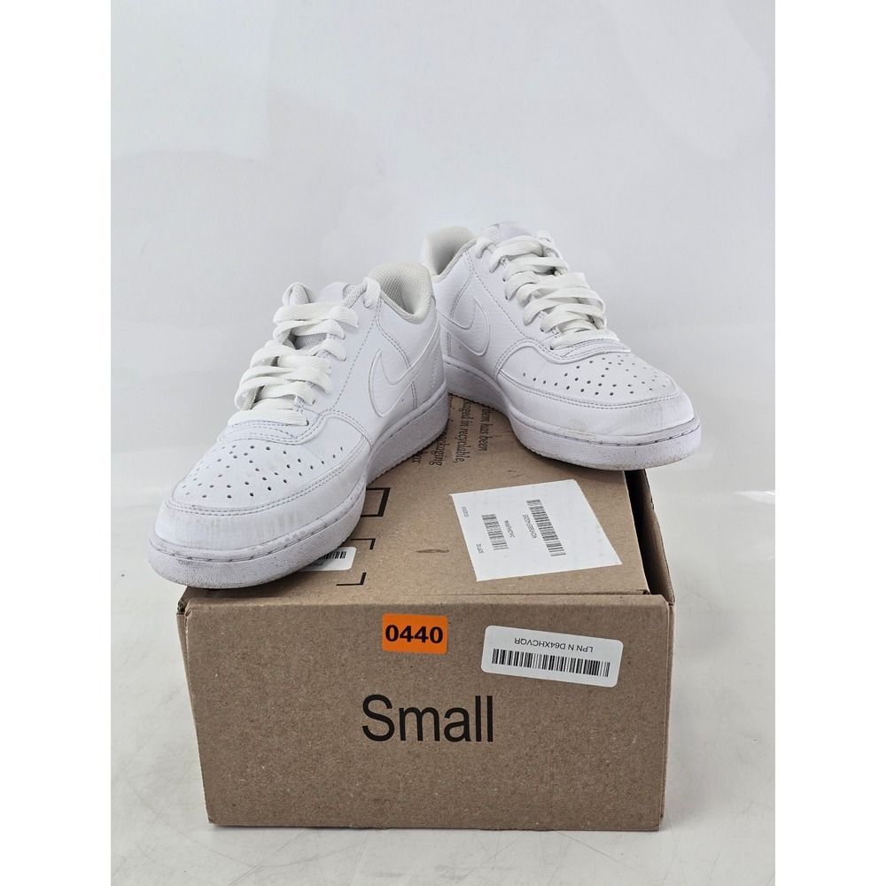 Nike Court Vision Low Women Size 6.5 White Sneakers DH3158-100 -Good